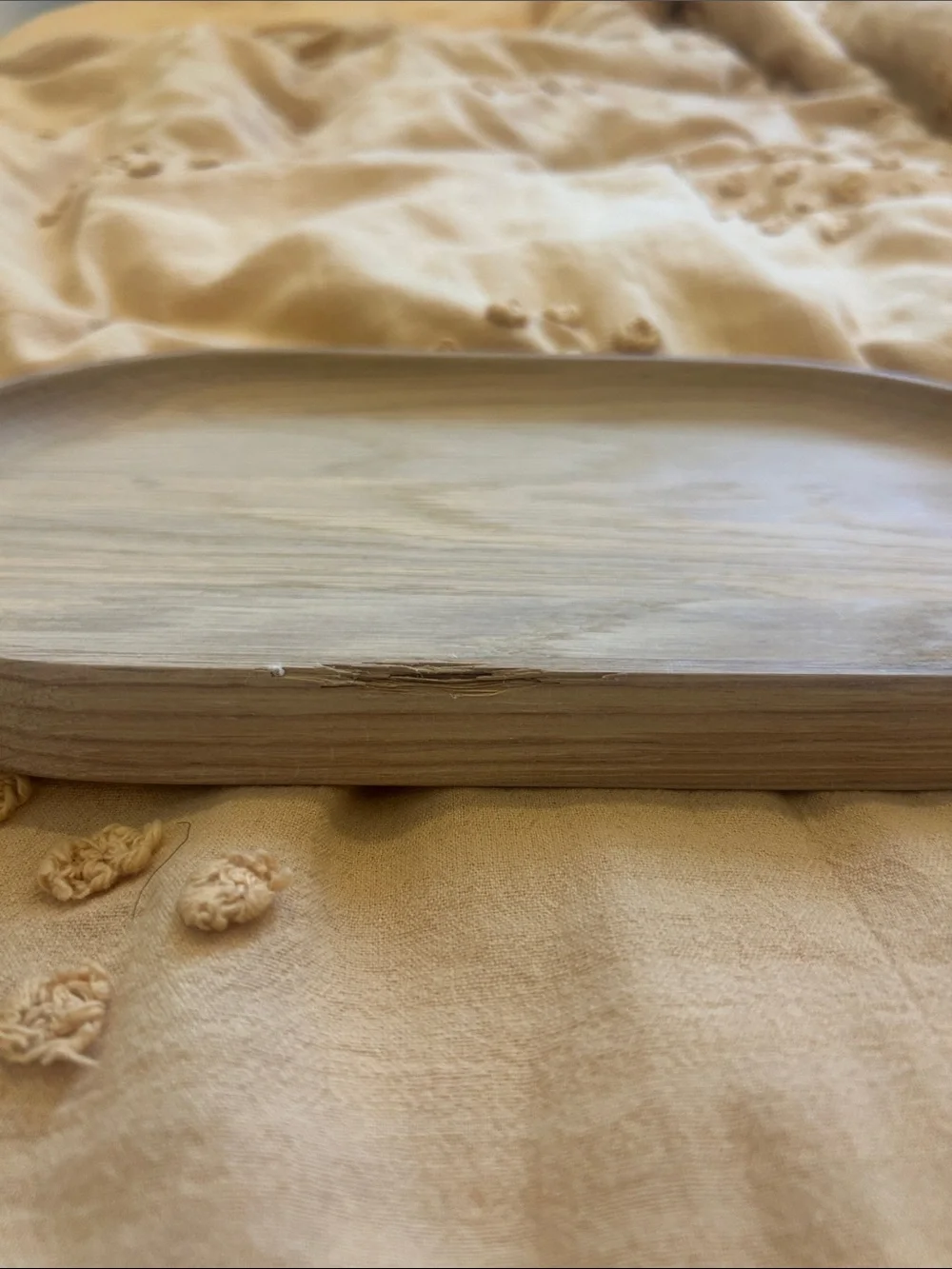 Wooden Oval Tray - Natural Light Brown